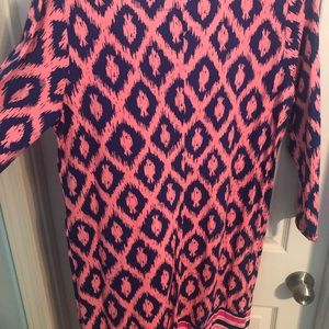 Lilly Pulitzer Pink and Blue Midi Dress